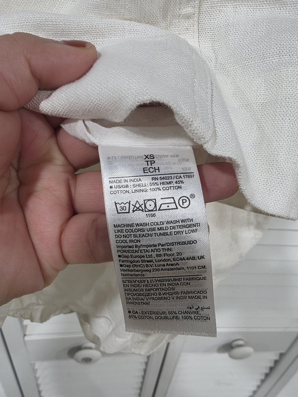 Banana Republic Ivory Hemp-Cotton Shift Dress Sleeveless - Picture 10 of 16